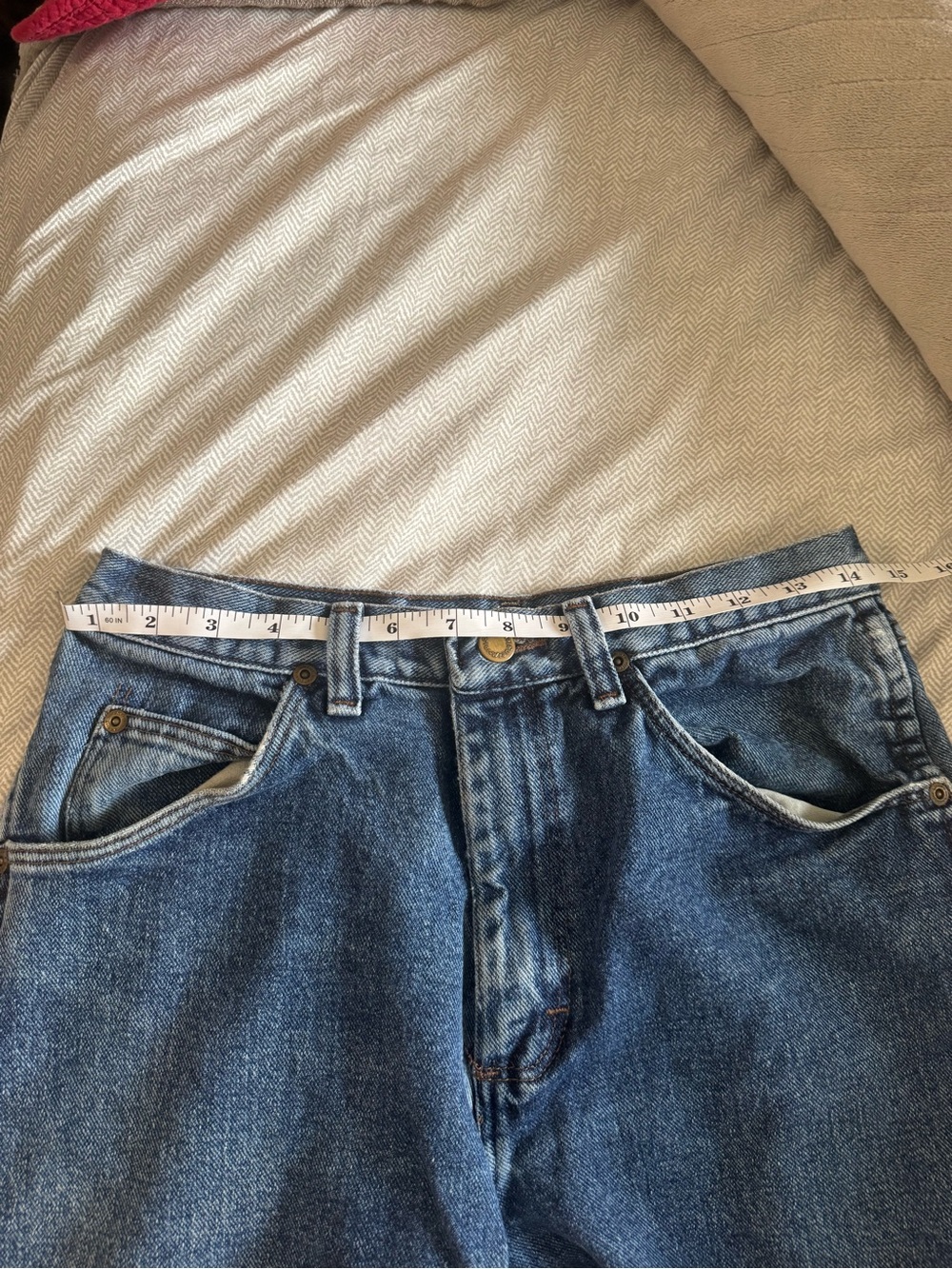 Vintage Men's Wrangler Five Star Premium Jeans Straight Medium Wash Size 28X29 - Picture 12 of 13